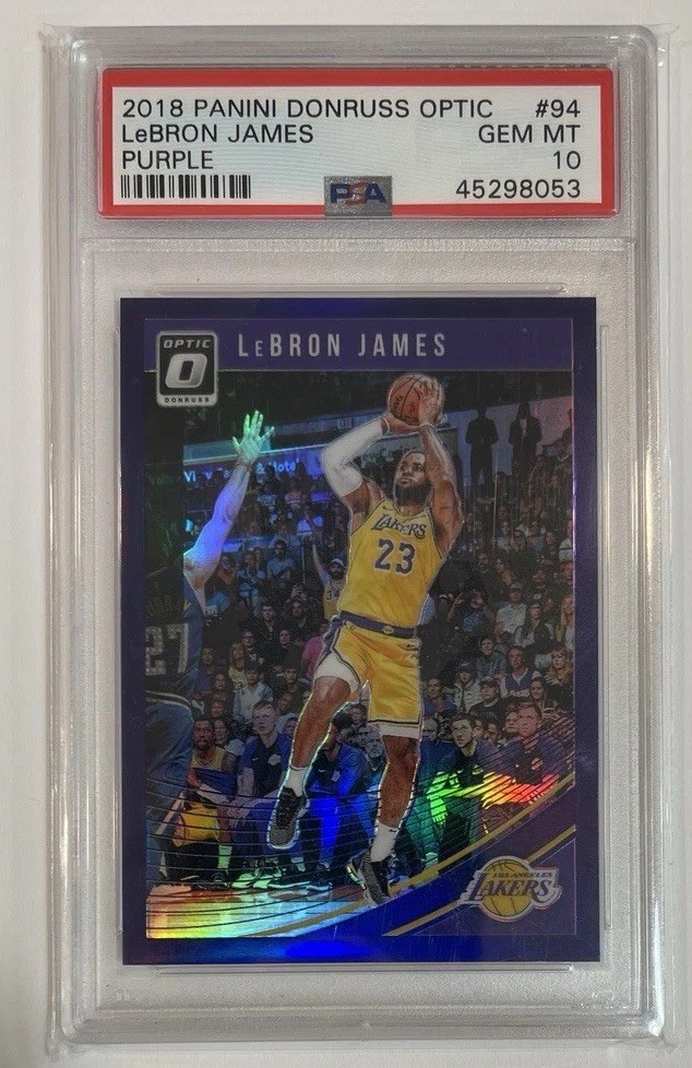 2018-19 Panini Donruss Optic - LeBron James #94 - lakers - PURPLE  -PSA 10