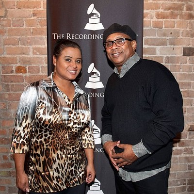 Bridget Fleury Melvin Williams attend the 56th GRAMMY Telecast Vie- Old Photo
