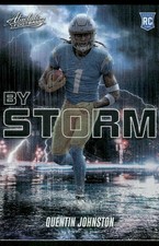 2023 Panini Absolute By Storm #BST-10 Quentin Johnston RC Chargers football card