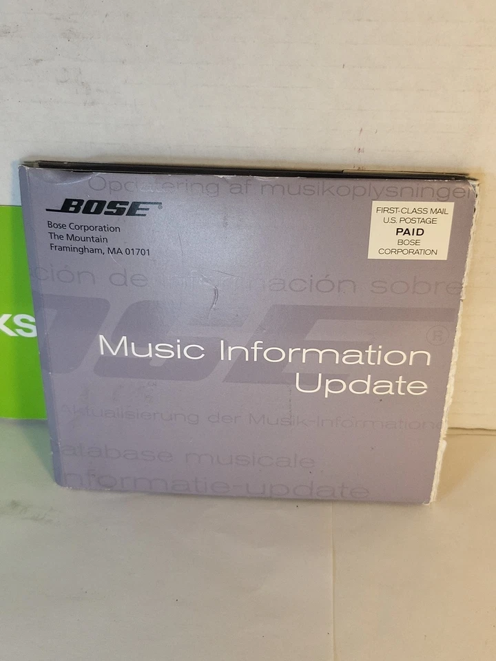 Bose Music System Update Disc CD OEM. New Sealed uMusic MD 01.01.10  2007 March  - Image 2 of 4