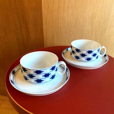 ROSENTHAL Polygon Korinth Teetasse Untertasse Paar Set Tapio Wirkkala Selten ...