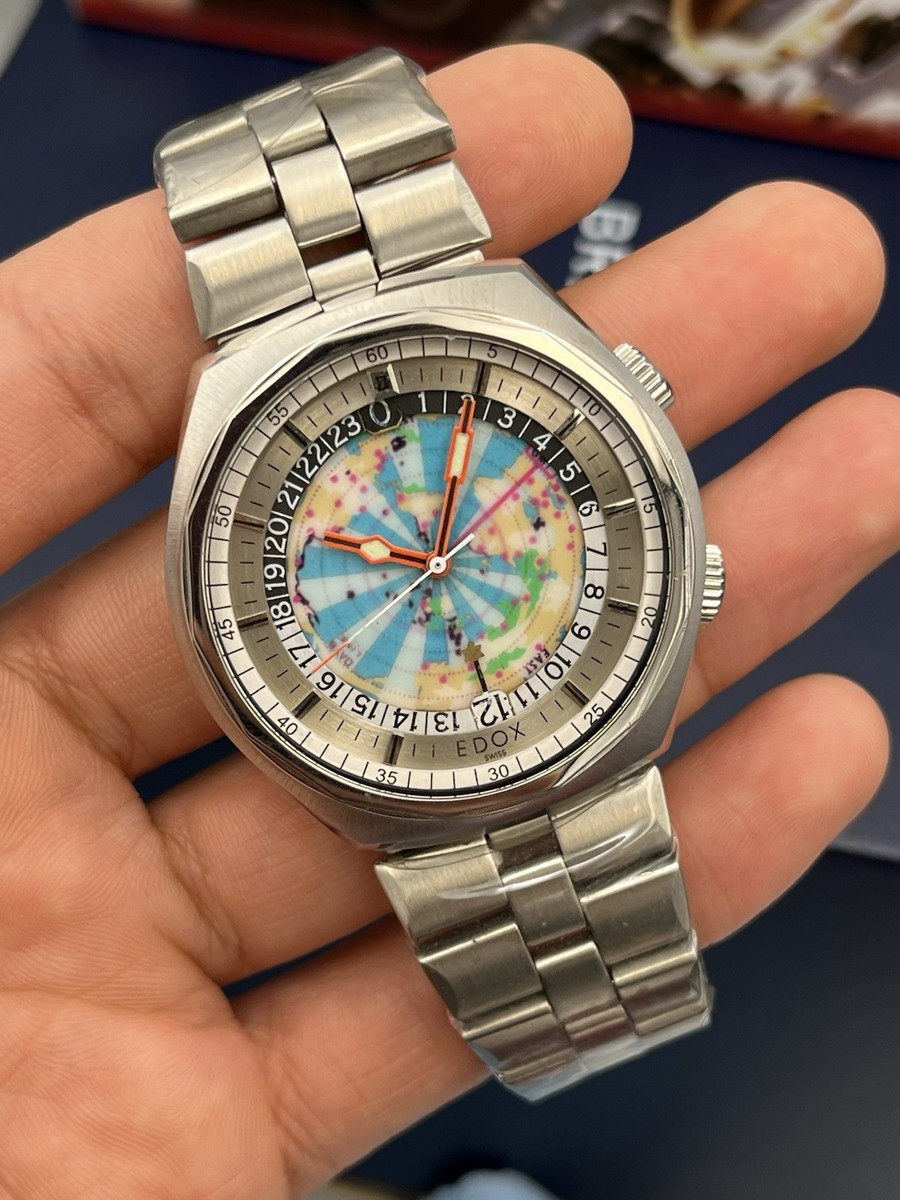 Edox Geoscope 42, Globe Dial Ref. 200170 | eBay