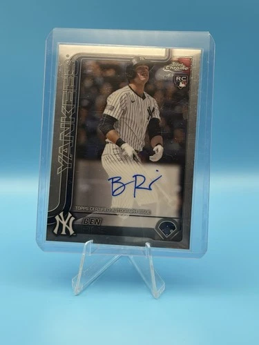 2025 Topps Chrome Ben Rice On-Card Rookie Auto New York Yankees