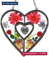 Gifts for Mom from Son Daughter, Mothers Day Heart Suncatchers Window Decor Wind