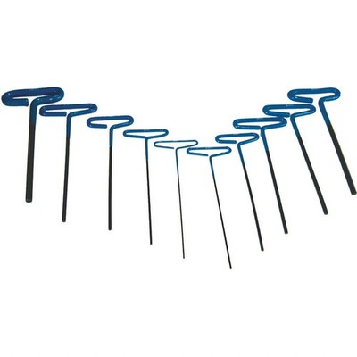 Wrench, Hex Key, Dipped T-Handle, Metric, 10pc Set -1.5mm to 10mm