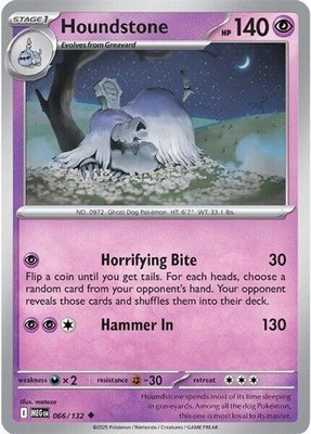 Pokemon Houndstone (66/189) Mega Evolution NM