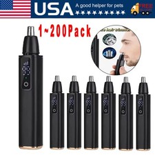 Ear and Nose Hair Trimmer with LED indicator USB Rechargeable Water Resistant