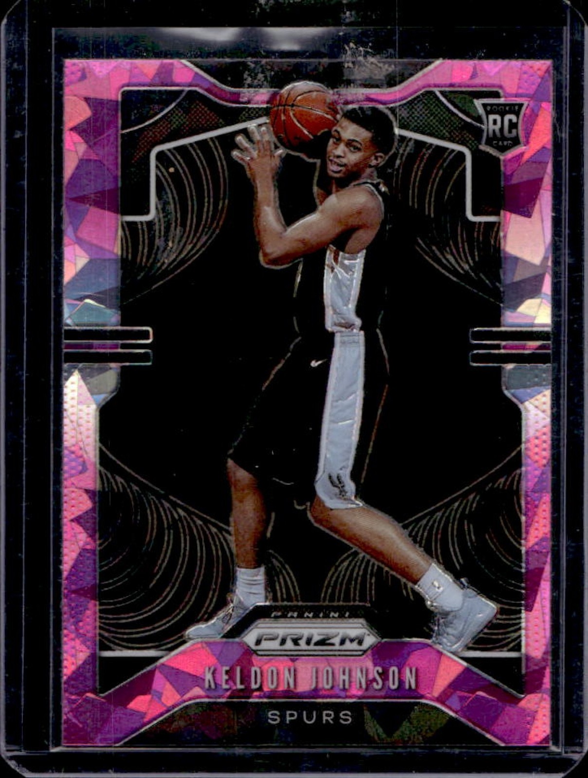 2019-20 Prizm Keldon Johnson RC Prizms Pink Ice Rookie #273 Spurs