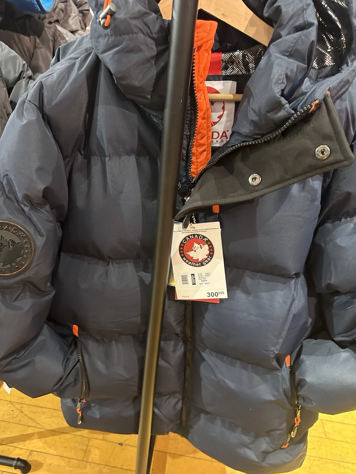 Chamarra Puffer Térmica Canada Weather Gear Azul Marino Hombre Nueva - product detail image 1
