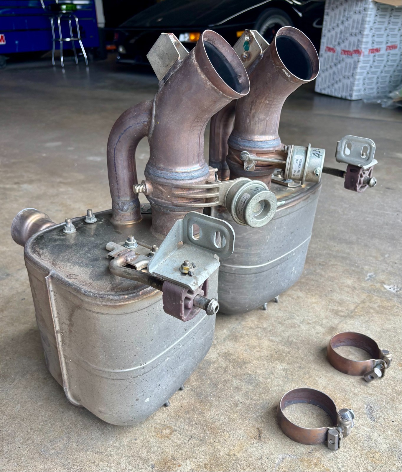 Genuine Ferrari F12 Berlinetta Silencers (Mufflers) w/hardware