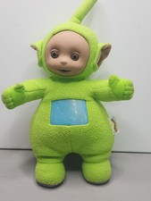 RARE Vintage TELETUBBIES 15" Green PLUSH DOLL 1998 PLAYSKOOL Talking Dipsy
