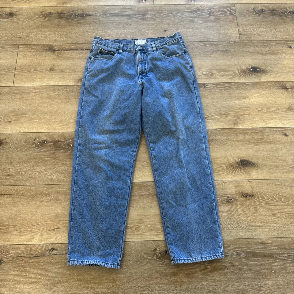 Vintage LL Bean Jeans Mens 34 x 30 Blue Denim Flannel Lined Relaxed Fit - Image 2 of 4