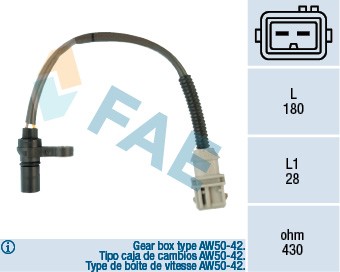 CRANKSHAFT POSITION SENSOR FAE 79125 P NEW OE REPLACEMENT - Picture 2 of 5