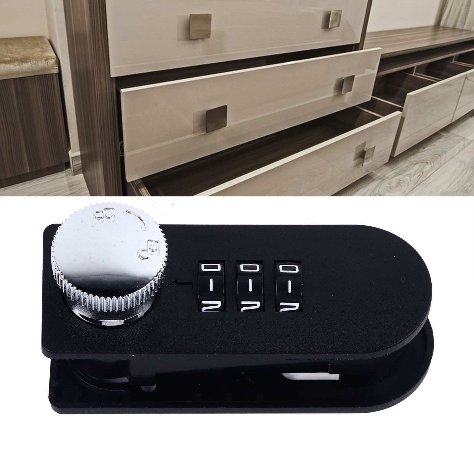 Combination Cabinet Lock Resettable 3 Digit Mechanical Password Lock For Dr