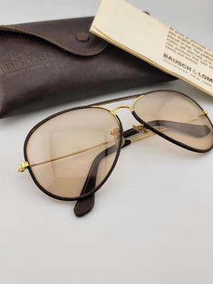 RARE VINTAGE RAY BAN LEATHERS AVIATOR TOBACCO LEATHER 58' B&L RARE VINTAGE RAY BAN LEATHERS AVIATOR TOBACCO LEATHER 58' B&L
