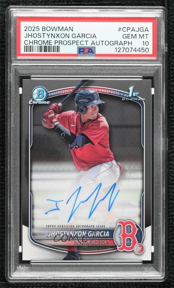 2025 Bowman Chrome Prospect Auto Jhostynxon Garcia #CPA-JGA PSA 10 GEM MT Auto