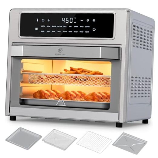 26.4 QT Stainless Steel Air Fryer Toaster Oven Combo with Convection