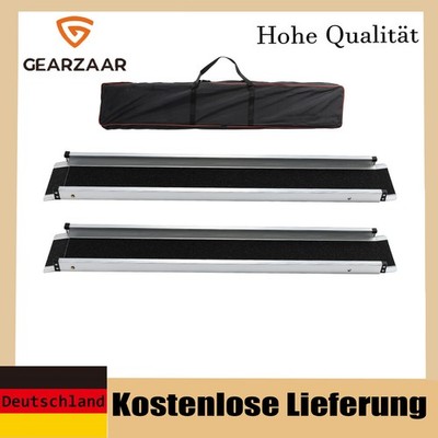 Aluminium Teleskoprampe Verstellbare Tragbare Teleskop Rollstuhlrampe 120-213cm