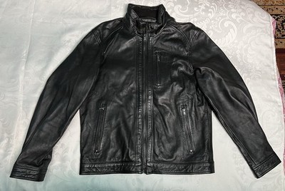 Michael Kors Men Leather Jacket Sz M