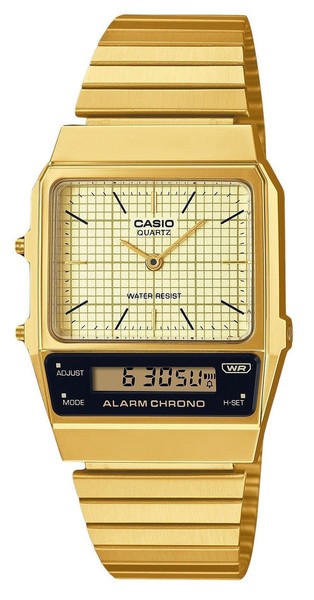 Casio Vintage Quarz Casual Beige Zifferblatt Edelstahl AQ-800EG-9A Unisex-Uhr-image