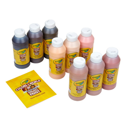 Crayola Colors Of The World Washable Paint - 8oz (9ct) Skin Tone Kids Paint