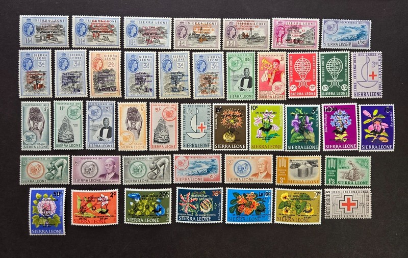 Sierra Leone stamp selection, MLH, lot # 8686Q