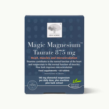 New Nordic Magic Magnesium Taurate 875mg 60 Tablets – Magnesium Supplement 0.34 per thousand milligrams