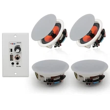 6.5'' Bluetooth in Wall in Ceiling Speakers 600W 2-Way Flush Mount Speakers S...
