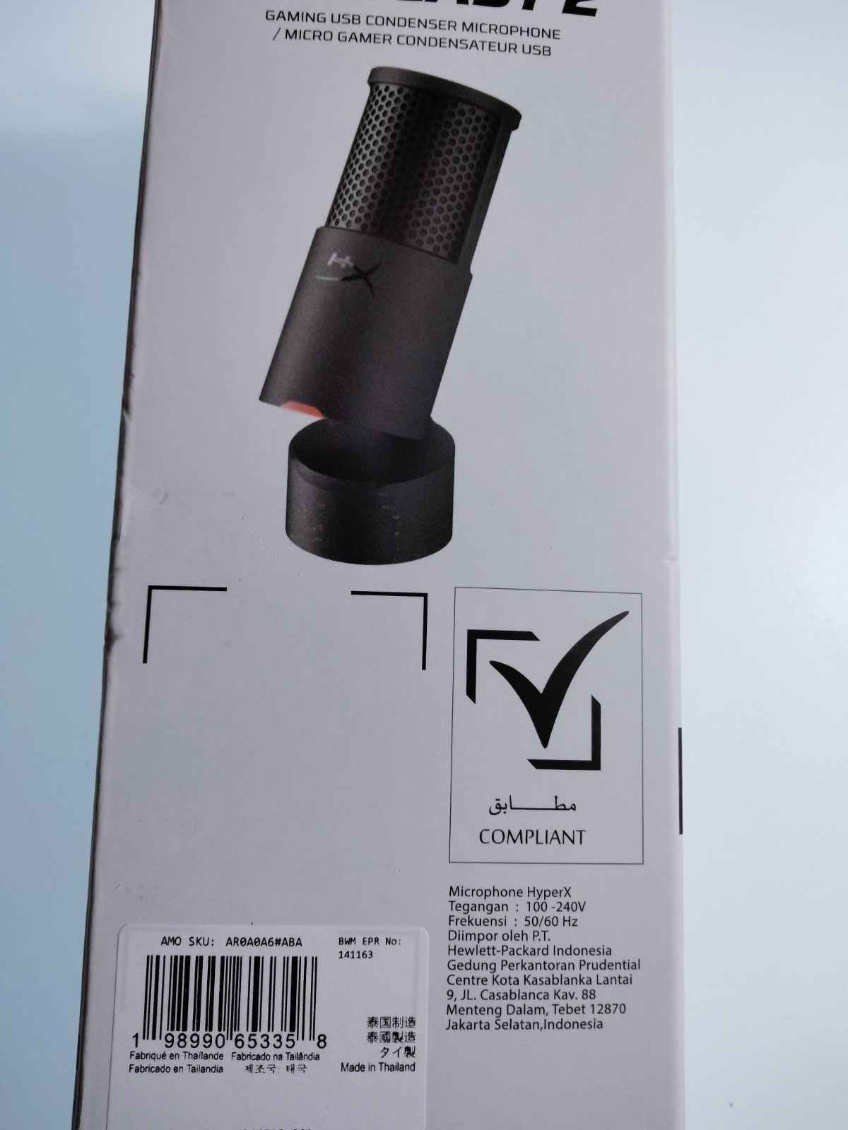 NEW IN BOX - HyperX SoloCast 2 – USB Microphone Built in Shock Absorber PC Comp