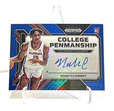 Noah Clowney 2023 Panini Prizm DP College Penmanship Blue Prizm Auto #'d /125