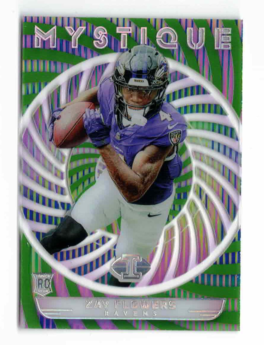 2023 Panini Illusions - Mystique Zay Flowers #42 Emerald (RC)