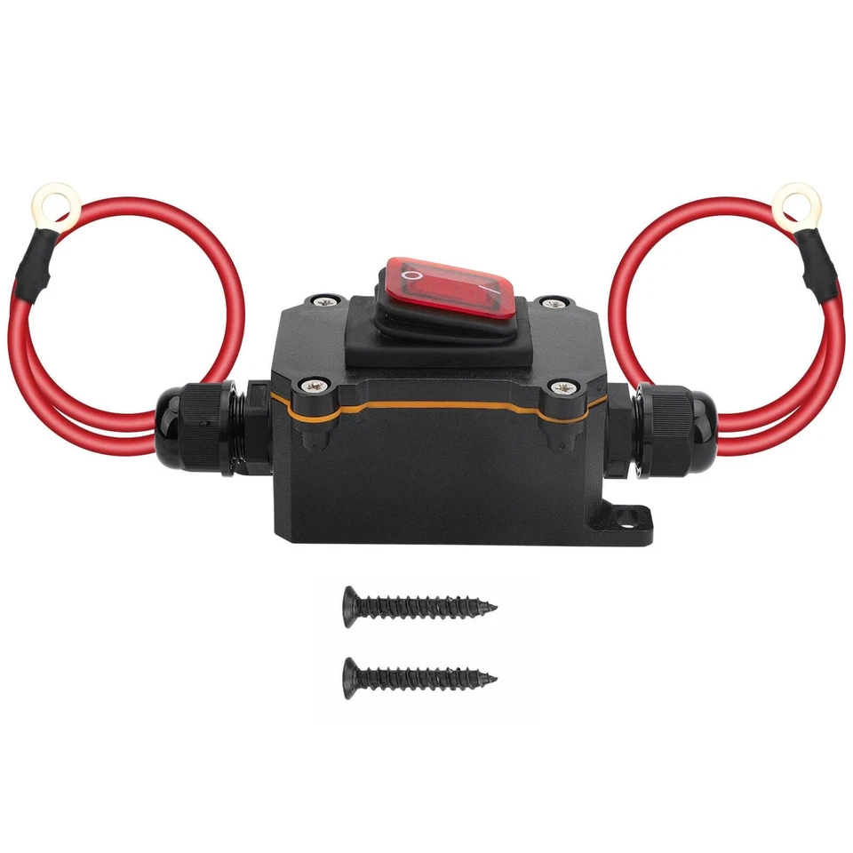 10.2in on each end 10AWG Inline Copper Wire DC 12-24V IP67 PA66 On/Off Switch - Image 3 of 4