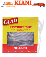Clear Plastic Forks Heavy Duty Disposable Cutlery Set Standard Size Clear