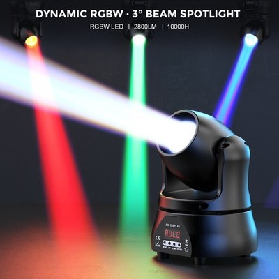 Mini 100W Moving Head Light DMX RGBW DJ Disco Club Party Beam Spot Light Bar