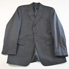Vtg Chaps Ralph Lauren 40R Gray Glenn Check 100 Wool Blazer Jacket Sport Coat
