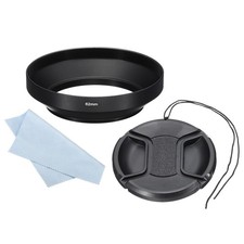 62mm Lens Hood, Wide Angle Anti-reflective Hood with 82mm Lens Cap and Cloth