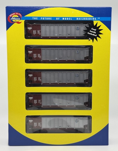 Coche góndola de carbón Bethgon Coalporter escala HO Athearn RTR 93038 BNSF (paquete de 5) | Condition: Used