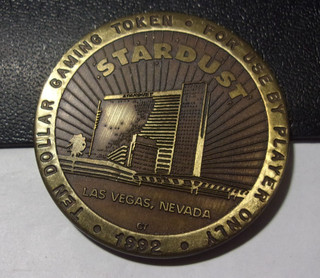 STARDUST RESORT CASINO 1992 $10 TEN DOLLAR GAMING SLOT TOKEN Las Vegas NV