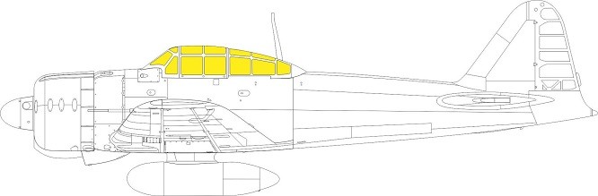 Eduard Accessories EX821 - 1:48 A6M2 Tface, For Eduard - New