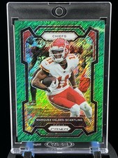 2023 Panini Prizm Marquez Valdes Scantling Green Shimmer Prizm 5/5 #147 Chiefs