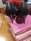  Shoes Pumps Heels Women SABREE  Size 8.5 BLACK Leather Made In Brazil Vintage  — photo 3