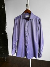 Eton Purple Contemporary Fit Long Sleeve Button Up Dress Shirt 39, 15 1/2, M