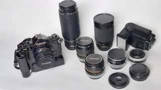 Canon A 1 Power Winder FD Lens Kit Speedlite Analog 35