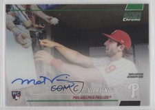 2022 Topps Stadium Club Chrome Green Refractor 30/99 Matt Vierling Auto 6ns