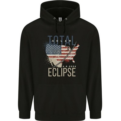 USA Total Solar Eclipse Herren Hoodie Aus 80% Baumwolle