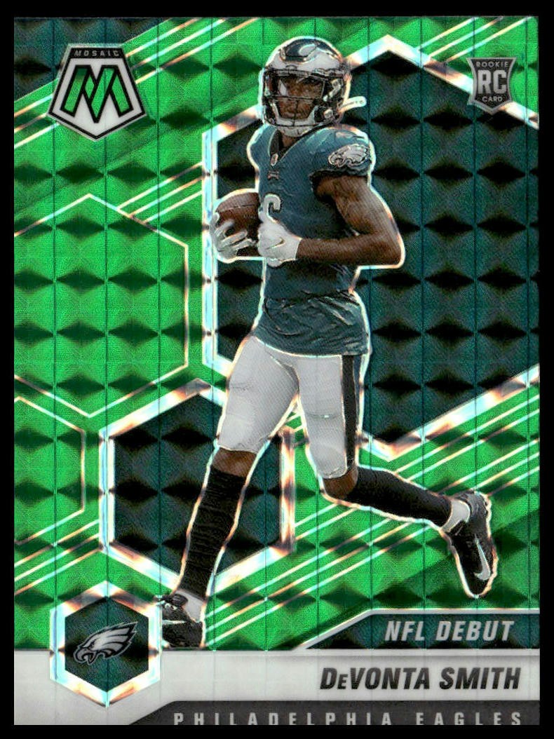 2021 Panini Mosaic #246 DeVonta Smith Prizm Green