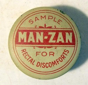Antique/Vintage MAN-ZAN Sample Advertising Tin E.C. DeWitt & Co NY Early 1900s