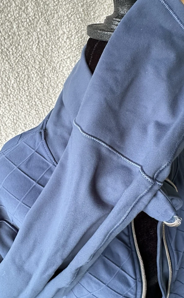 Chaqueta azul/gris nailon/spandex Calia by Carrie ropa deportiva cremallera completa talla grande Foto 2 de 4