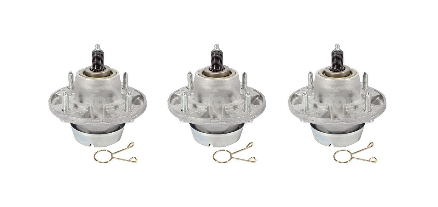 3 Pack Rotary Spindle for John Deere 13542 Fits AM144377 AM135349 AM124498 AM131680