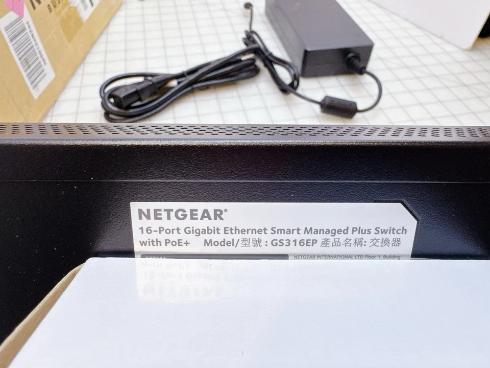 NETGEAR 16-Port PoE Gigabit (GS316EP) - with 15 x PoE+ @ 180W, 1 x 1G SFP Port - Image 4 of 4